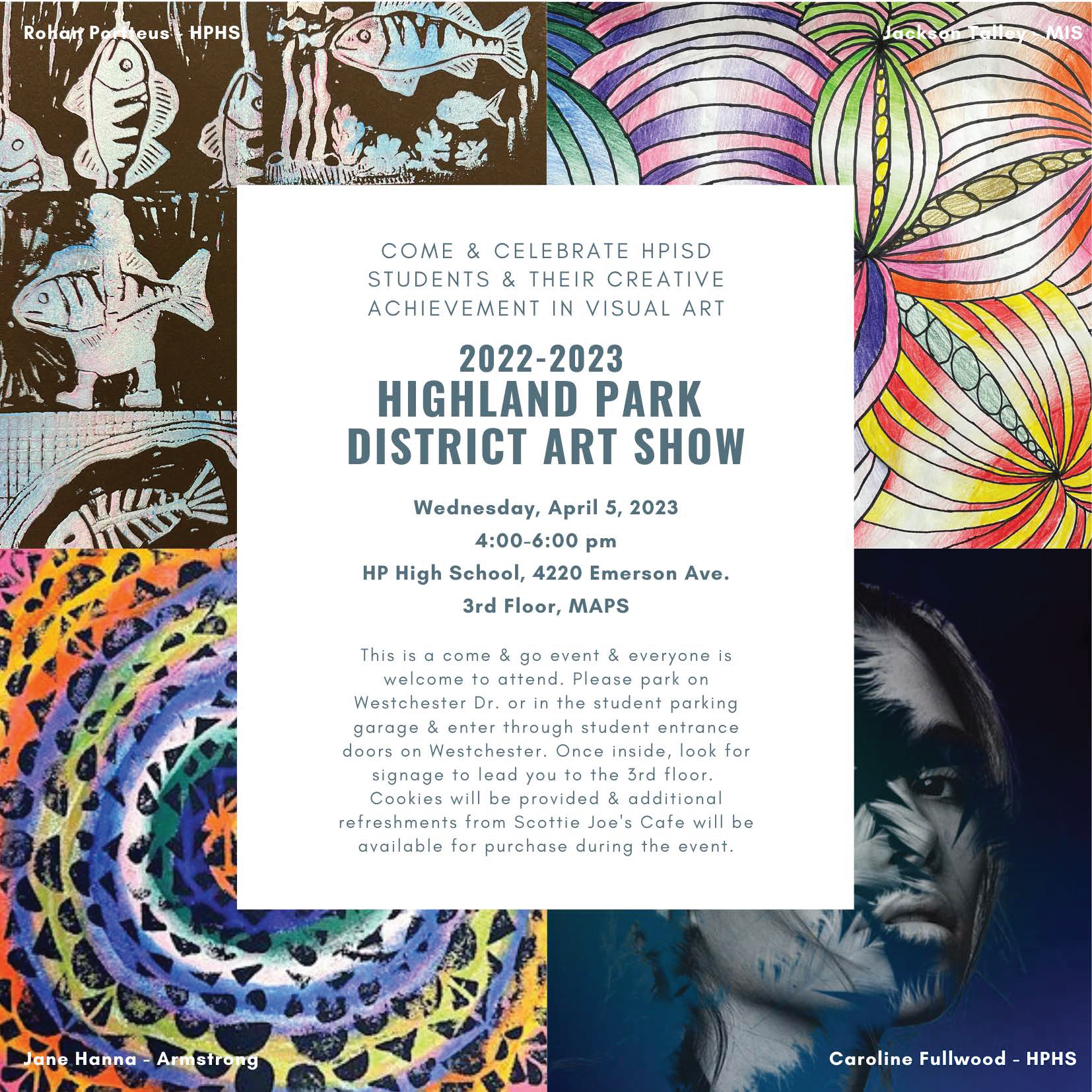 HPISD Art Show 2023 event flyer
